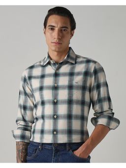 Mufti - Rich Eggshell White Checks Men Shirt