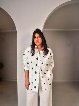 WHY SO BLUE - Dottie White Shirt