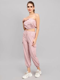 ANNY - Pink Tube Jogger Top with Pant