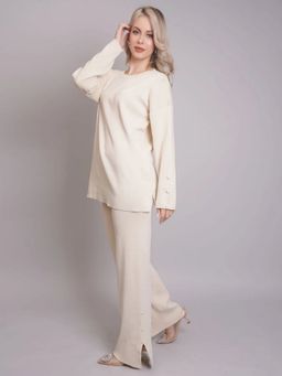 ANNY - Off White Buttoned Top with Pant
