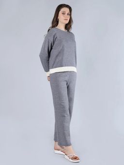 ANNY - Grey Warm Casual Top with Pant