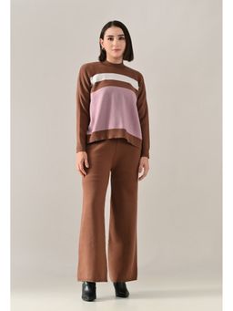 ANNY - Brown Relaxed Rhythm Top with Pant