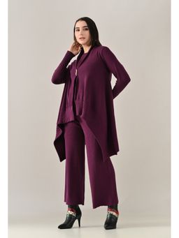 ANNY - Purple Knit Allure Top with Pant