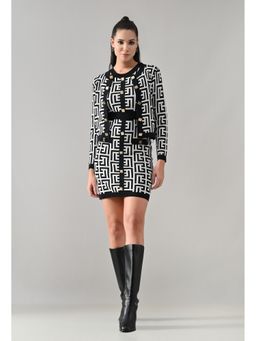 ANNY - Black Opulent Knitted Top with Skirt