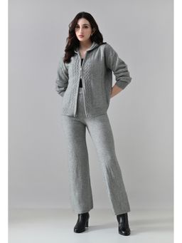ANNY - Grey Knit Hoodie with Pant