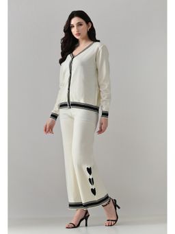 ANNY - Off White Softheart Top with Pant