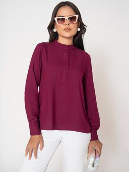 Lounge Dreams - Wine Women Rayon Top