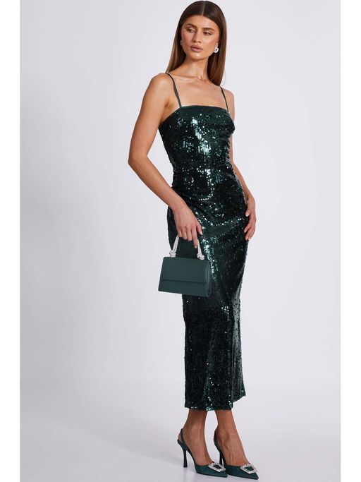 green emerald velvet dress Holly Sequin Green Dress (Michelle Mcdowell) – IZEL BOUTIQUE