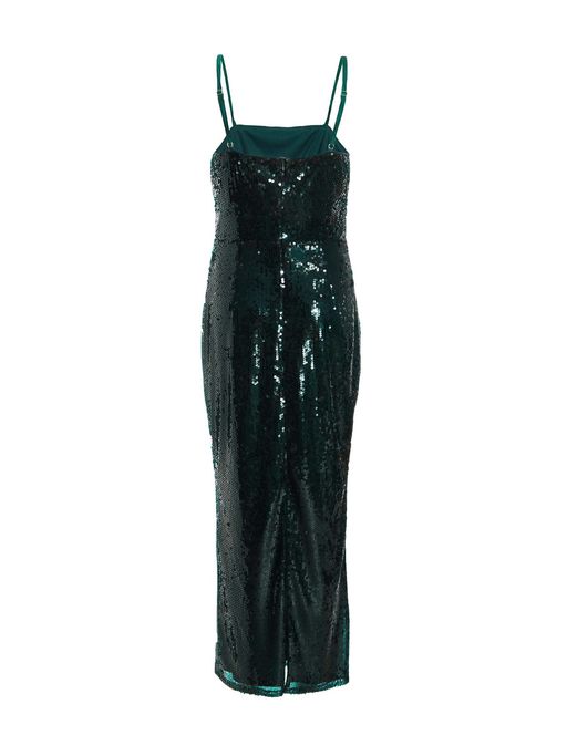 Buy Quiz Clothing Bottle Green Sequin Strappy Maxi Dress (8) Online