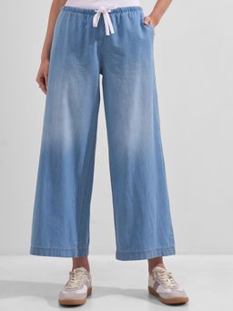 TOKYO TALKIES - Women Mid Rise Wide Leg Trouser
