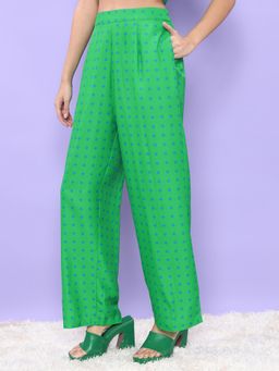 TOKYO TALKIES - Women Green Polka Dots Printed Pant