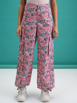 TOKYO TALKIES - Women Pink Floral Printed Joggers