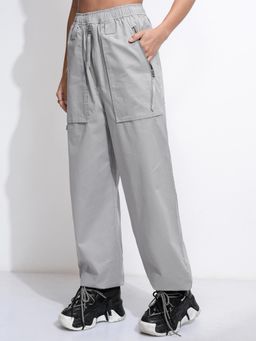TOKYO TALKIES - Women Grey Parachute Pant