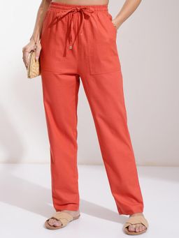 TOKYO TALKIES - Women Rust Solid Pant