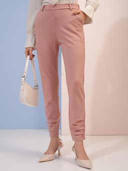 TOKYO TALKIES - Tokyo Tolkies Women Solid Fitted Trouser