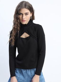 TOKYO TALKIES - Black Knitted Top