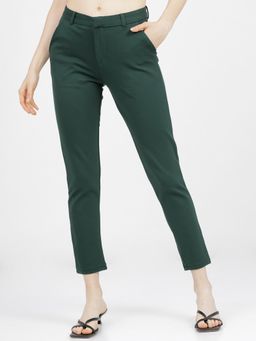 TOKYO TALKIES - Chic By Women Green Straight Fit Trouser