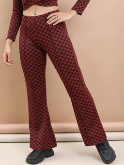 TOKYO TALKIES - Women Checked Bootcut Pant
