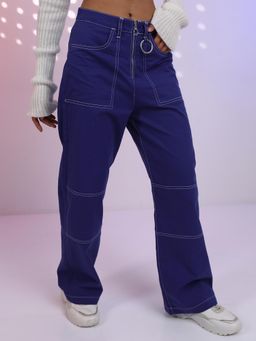 TOKYO TALKIES - Women Straight Leg Trouser Parallel Trouser