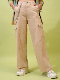 TOKYO TALKIES - Women Khaki Flared Cargo