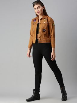Voxati - Womens Denim Jacket Brown