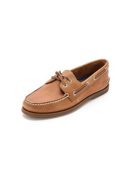 SPERRY - Top-Sider Men A/O Nutmeg Leather Tan Boat Shoes