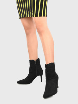 ADORLY - Women Black Stiletto Heel Casual Boots