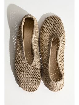 H&M - Women Gold Braided Ballet Flats