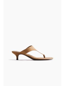 H&M - Women Beige Kitten-Heeled Sandals