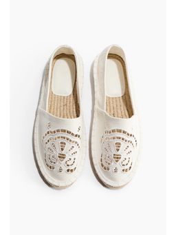H&M - Women White Broderie Anglaise Espadrilles