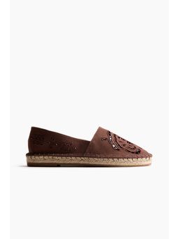 H&M - Women Brown Broderie Anglaise Espadrilles