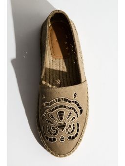 H&M - Women Green Broderie Anglaise Espadrilles