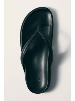 H&M - Women Black Footbed Flip-Flops
