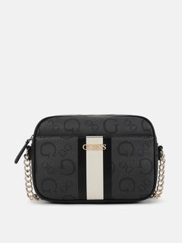 Guess - Charcoal Grey Printed Faysmith Mini Sling Bag