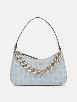 Guess - Blue Embroidered Junie Mini Handbag