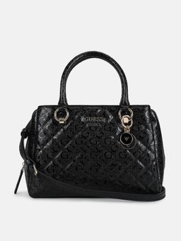 Guess - Black Quilted Wilbur Satchel Bag