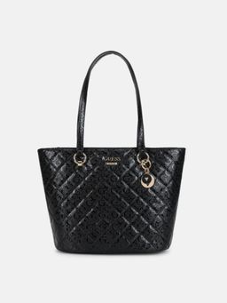 Guess - Black Quilted Wilbur Tote Bag