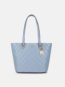 Guess - Blue Quilted Wilbur Tote Bag