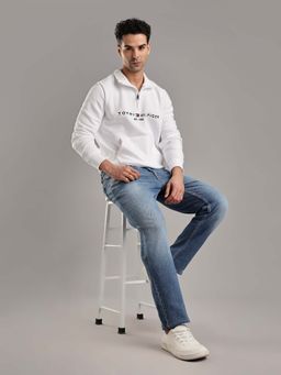Tommy Hilfiger - Blue Solid Straight Fit Jeans
