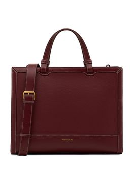 MIRAGGIO - Wine Rebecca Tote Bag with Detachable Strap (L)