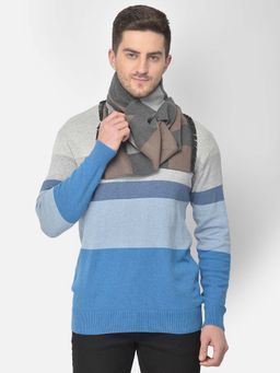 CAZZANO - Men Printed Acrylic Winter Scarf Multi-Color