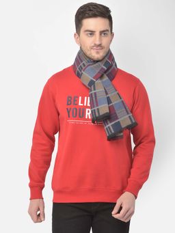 CAZZANO - Men Striped Acrylic Winter Scarf Multi-Color