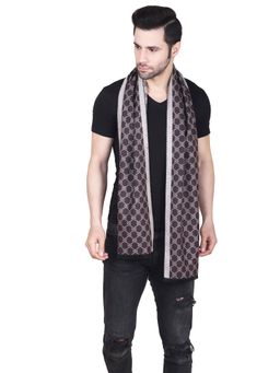 CAZZANO - Men Checked Woolen Reversible Scarf Brown