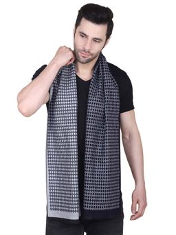 CAZZANO - Men Printed Woolen Navy Scarf
