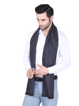 CAZZANO - Men Striped Woolen Reversible Scarf