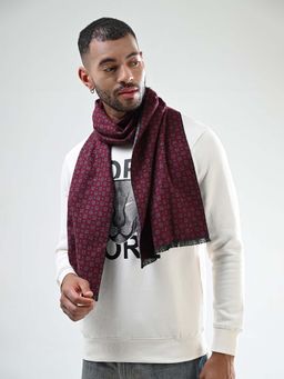 CAZZANO - Men Woolen Maroon Reversible Scarf