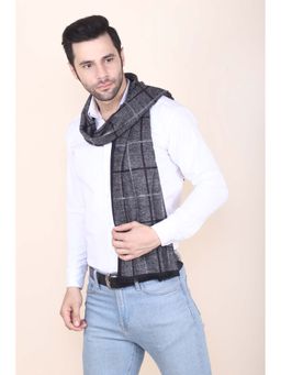 CAZZANO - Men Striped Woolen Grey Reversible Scarf