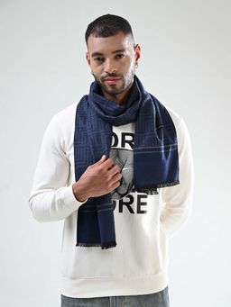 CAZZANO - Men Blue Woolen Reversible Scarf