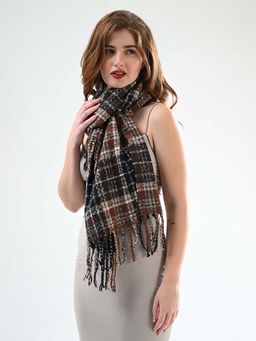 CAZZANO - Women Checks Brown Color Scarves