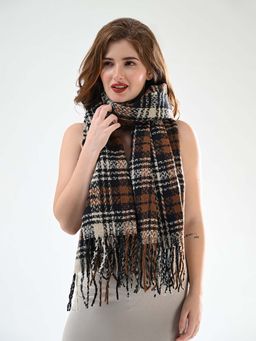 CAZZANO - Women Checks Multi Color Scarves
